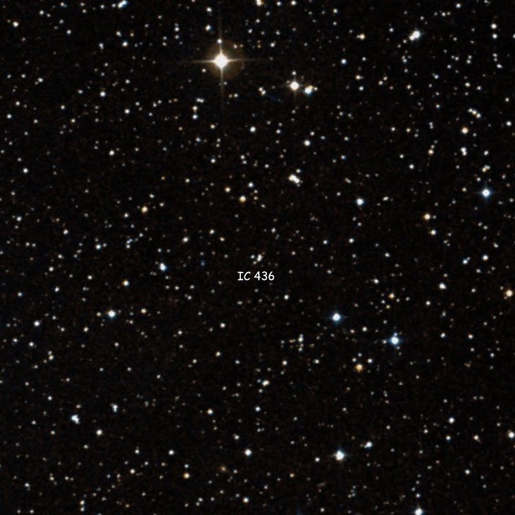 DSS image of region near the compact group of stars listed as IC 436
