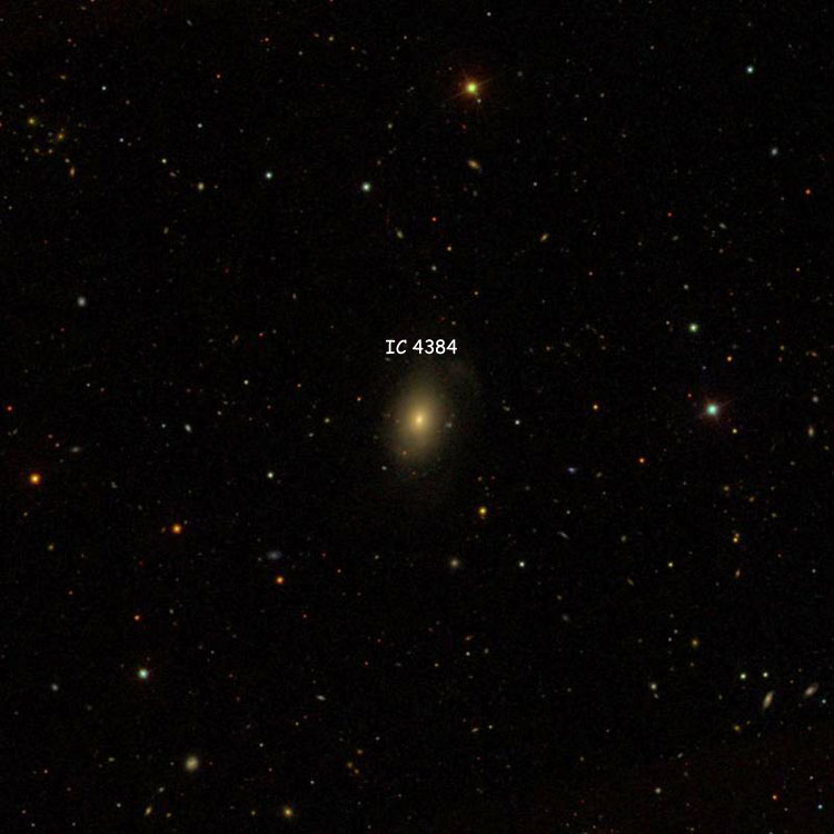 SDSS image of region near lenticular galaxy IC 4384
