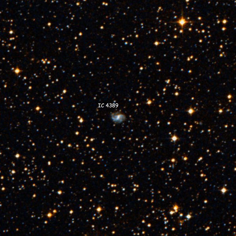 DSS image of region near spiral galaxy IC 4389