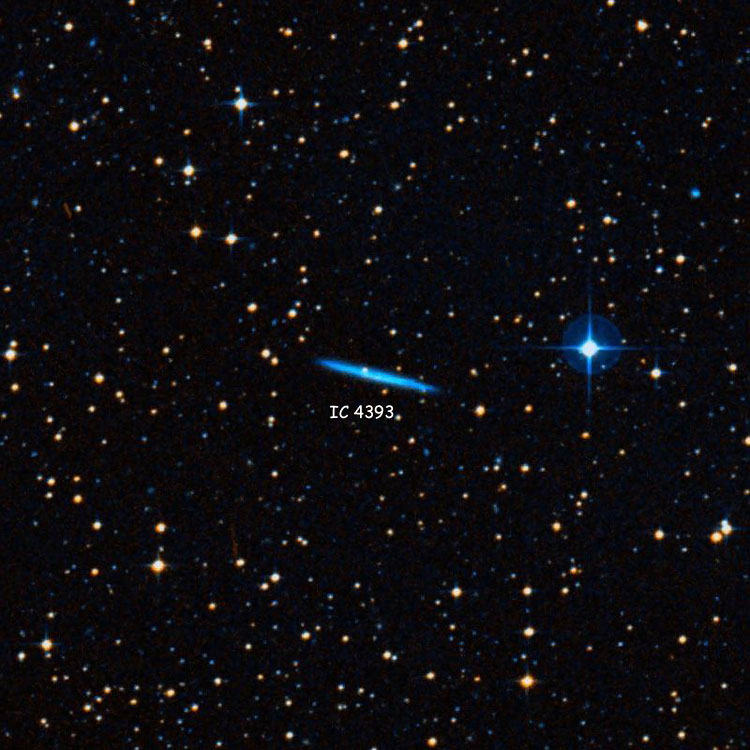 DSS image of region near spiral galaxy IC 4393