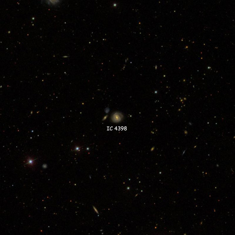 SDSS image of region near spiral galaxy IC 4398