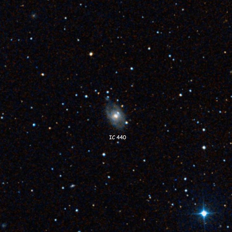 DSS image of region near spiral galaxy IC 440