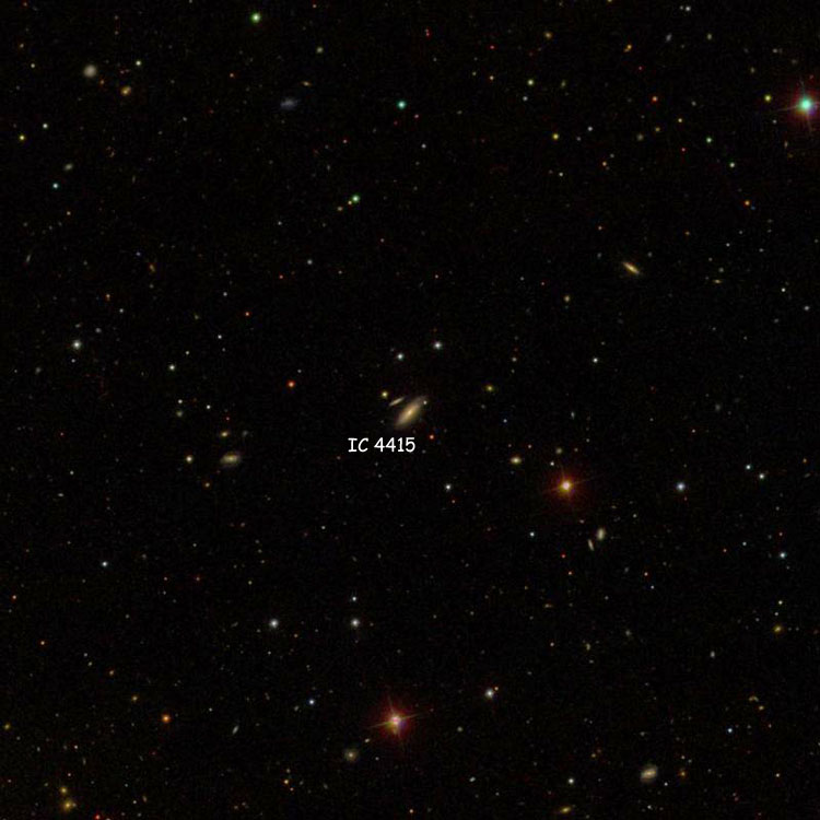 SDSS image of region near spiral galaxy IC 4415