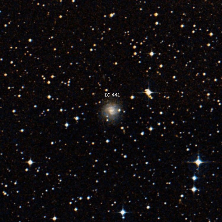 DSS image of region near spiral galaxy IC 441
