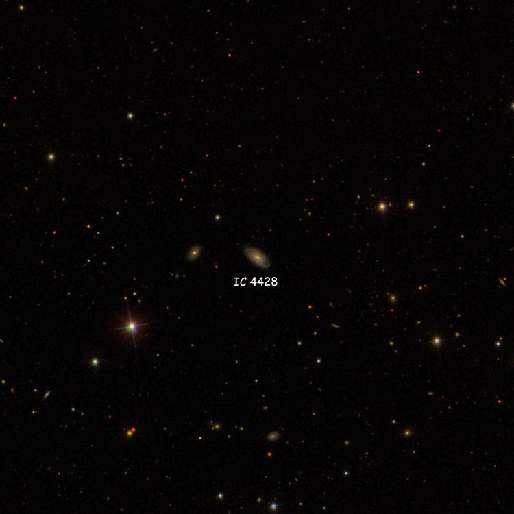 SDSS image of region near spiral galaxy IC 4428