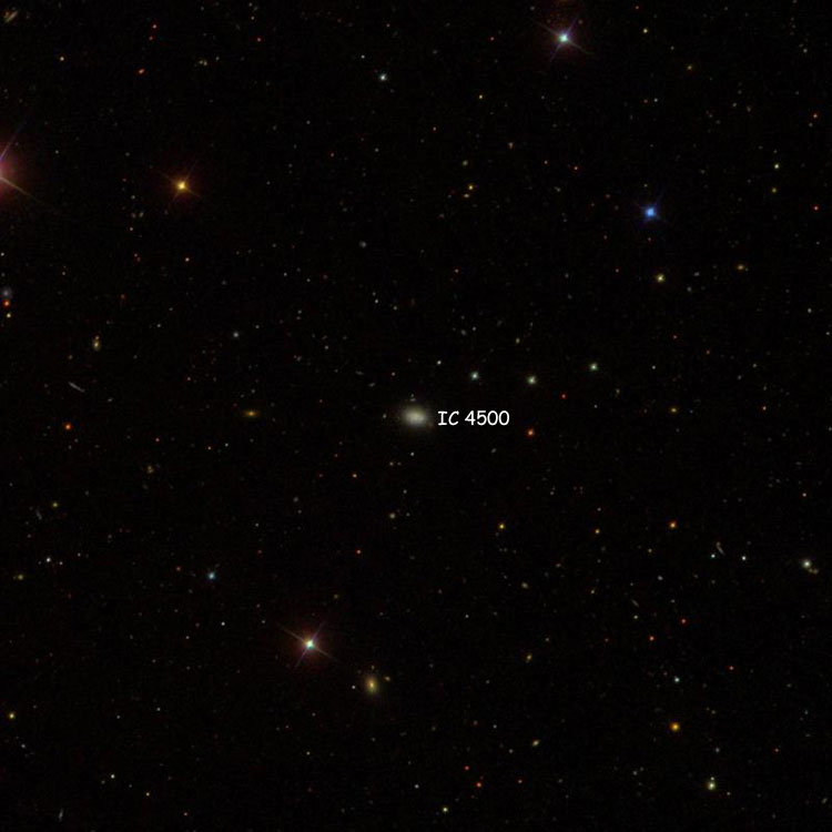 SDSS image of region near spiral galaxy IC 4500
