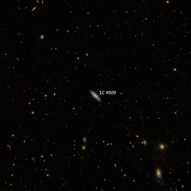 SDSS image of region near spiral galaxy IC 4509