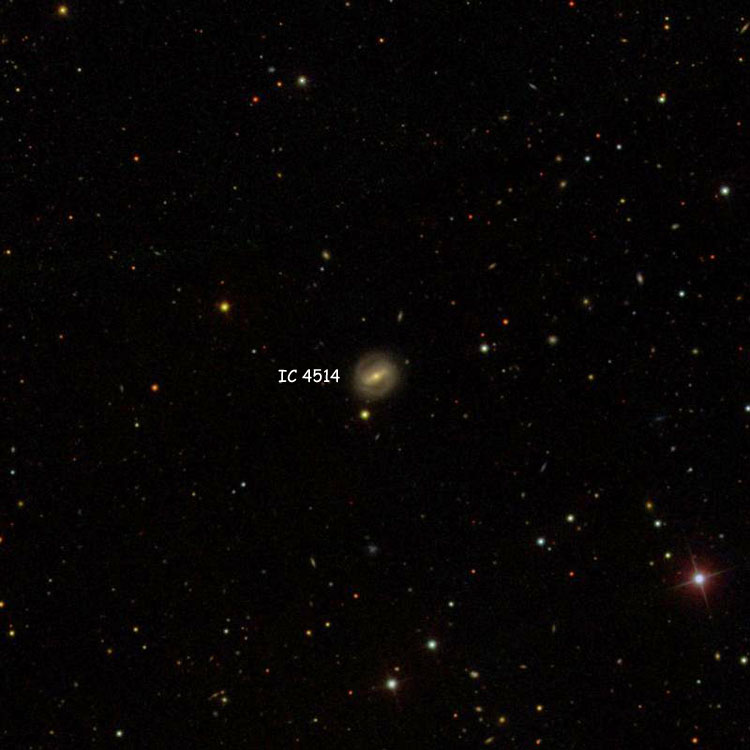 SDSS image of region near spiral galaxy IC 4514
