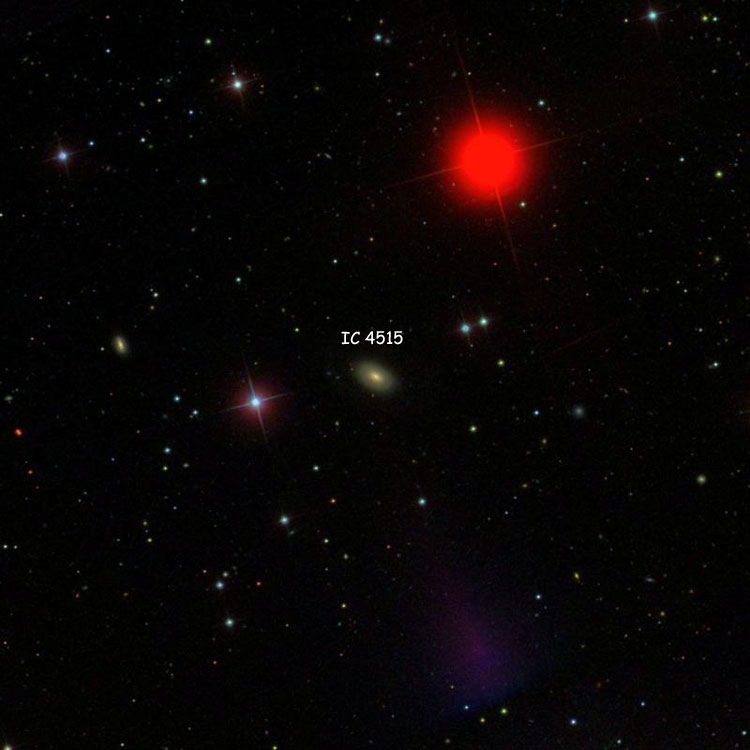 SDSS image of region near spiral galaxy IC 4515