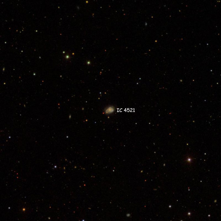 SDSS image of region near spiral galaxy IC 4521