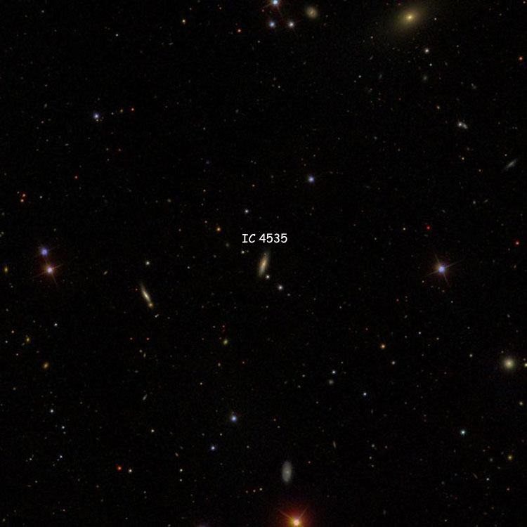 SDSS image of region near spiral galaxy IC 4535