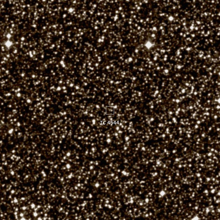 DSS image of region near the nova remnant listed as IC 4544