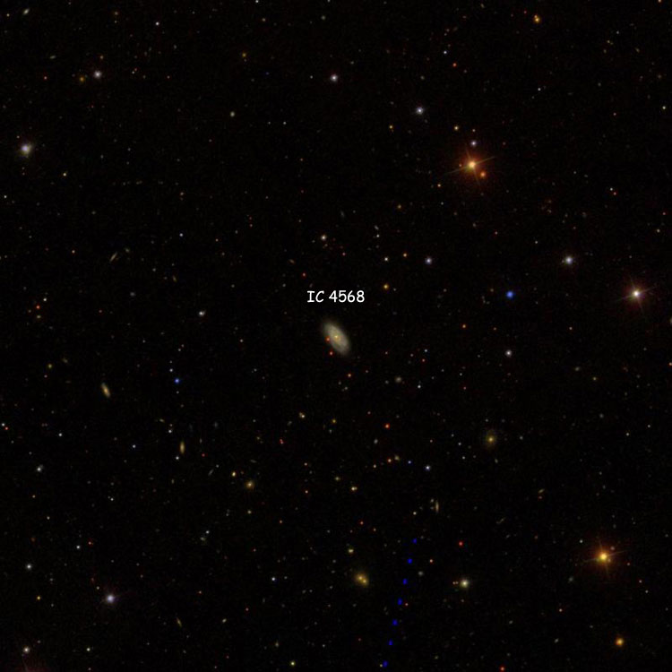 SDSS image of region near spiral galaxy IC 4568