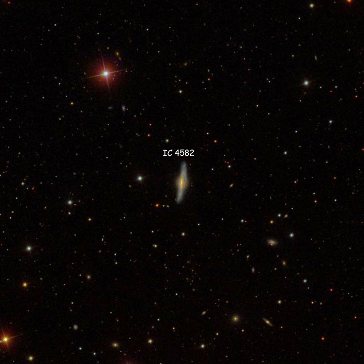 SDSS image of region near spiral galaxy IC 4582