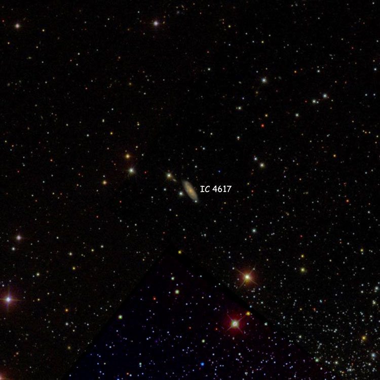 SDSS image of region near spiral galaxy IC 4617