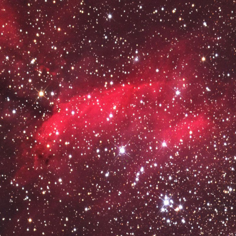 NOAO image of region near emission nebula IC 4628, also known as the Prawn Nebula