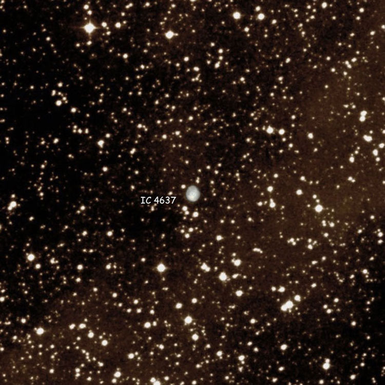 DSS image of region near planetary nebula IC 4637