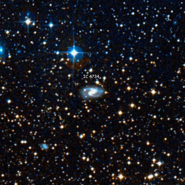 DSS image of region near spiral galaxy IC 4734