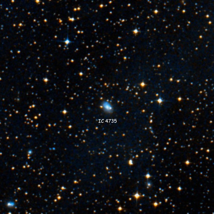 DSS image of region near spiral galaxy IC 4735