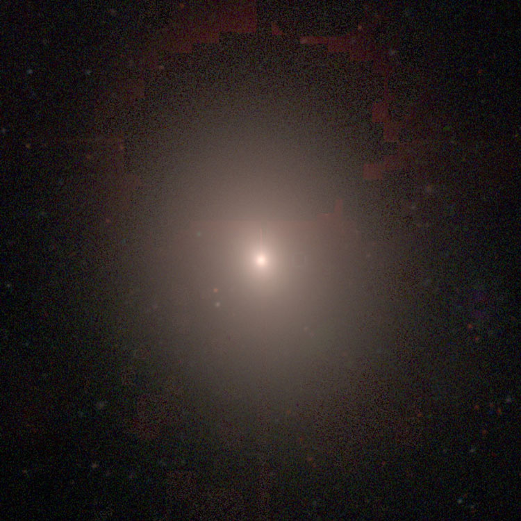 Carnegie-Irvine Galaxy Survey image of elliptical galaxy IC 4742, with brighter star images removed to better show the galaxy