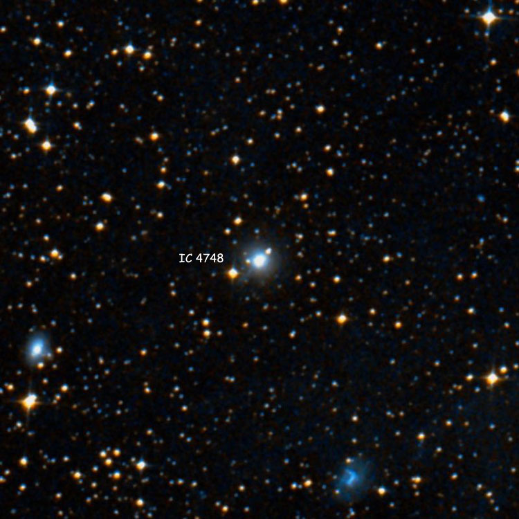 DSS image of region near lenticular galaxy IC 4748