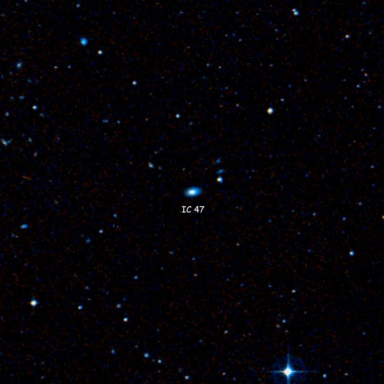 DSS image of region near spiral galaxy IC 47