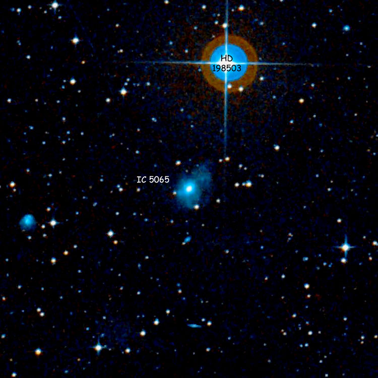 DSS image of region near spiral galaxy IC 5065