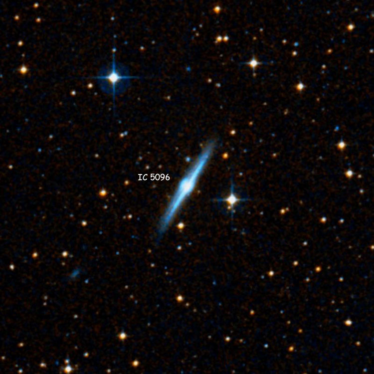 DSS image of region near spiral galaxy IC 5096