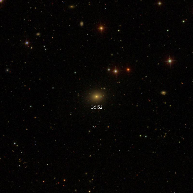 SDSS image of region near lenticular galaxy IC 53