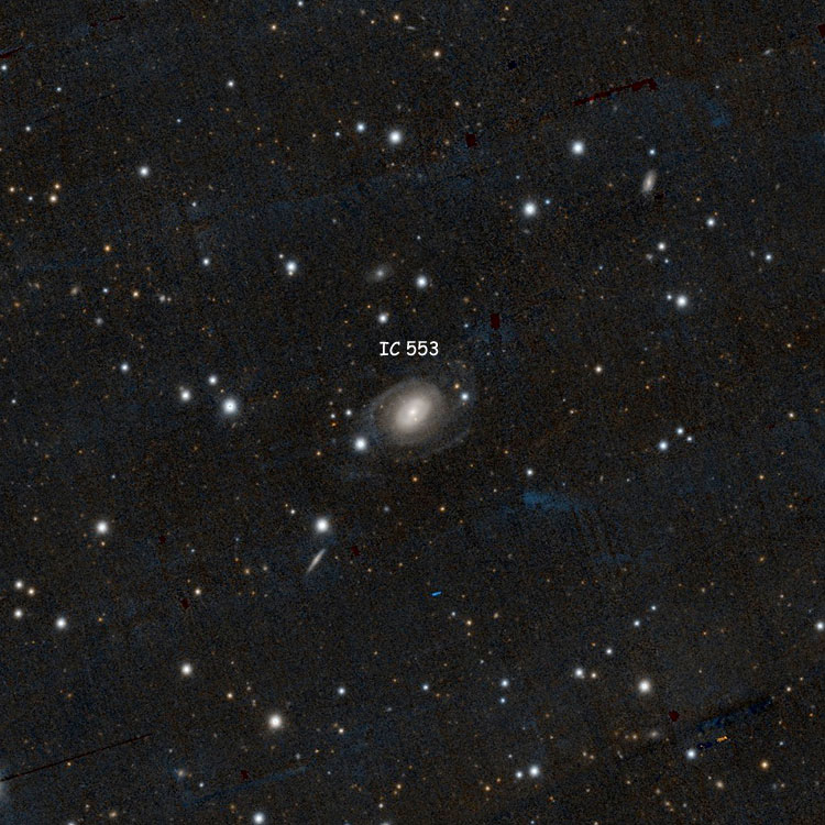 DSS image of region near spiral galaxy IC 553