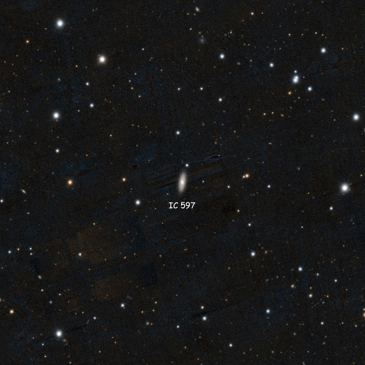 DSS image of region near spiral galaxy IC 597