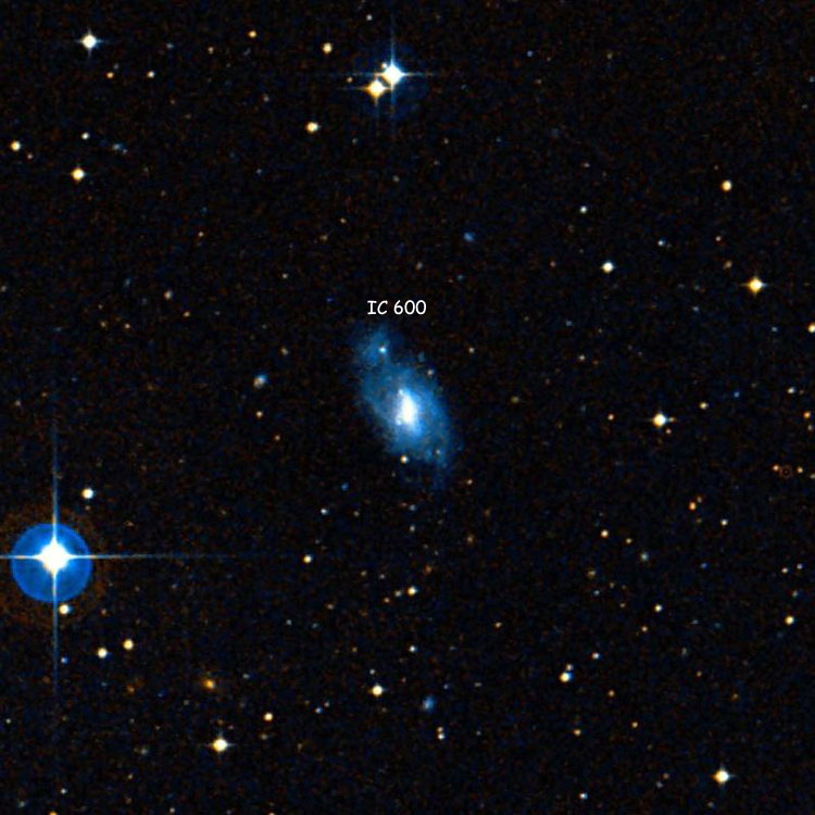 DSS image of region near spiral galaxy IC 600