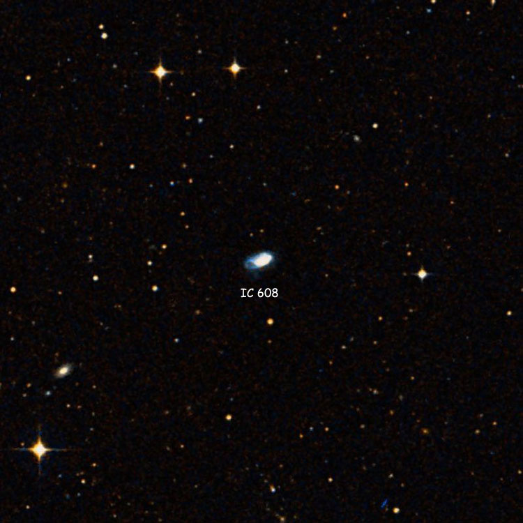 DSS image of region near spiral galaxy IC 608