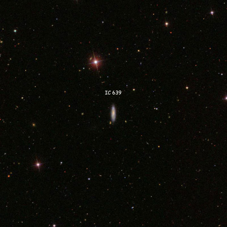 SDSS image of region near spiral galaxy IC 639