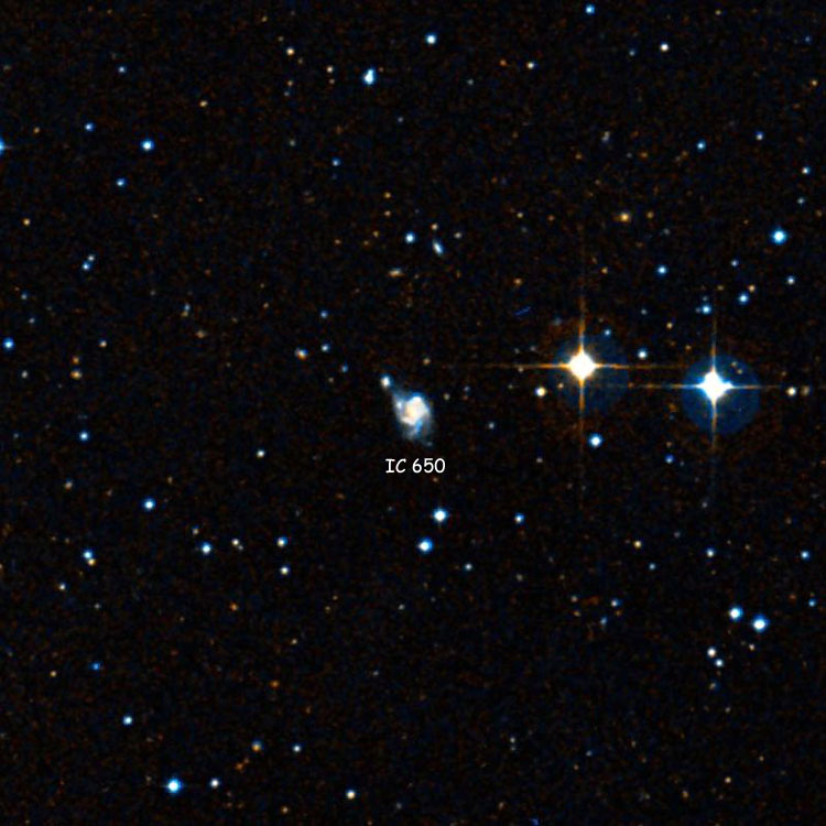 DSS image of region near spiral galaxy IC 650