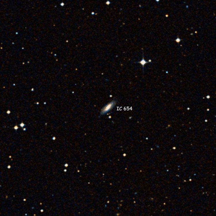 DSS image of region near spiral galaxy IC 654