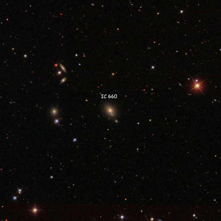 SDSS image of region near lenticular galaxy IC 660