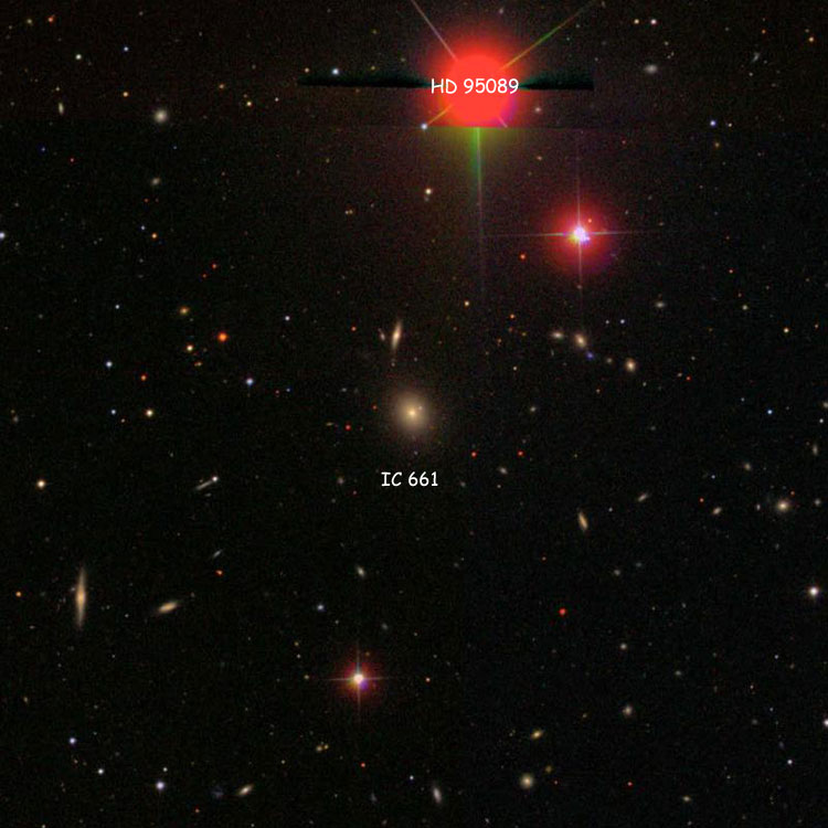 SDSS image of region near lenticular galaxy IC 661
