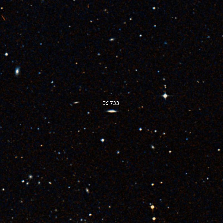 DSS image of region near spiral galaxy IC 733
