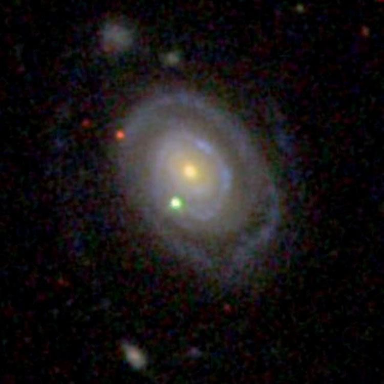 SDSS image of spiral galaxy IC 75 and its outer arms
