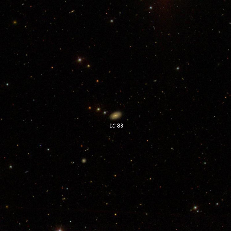 SDSS image of region near spiral galaxy IC 83
