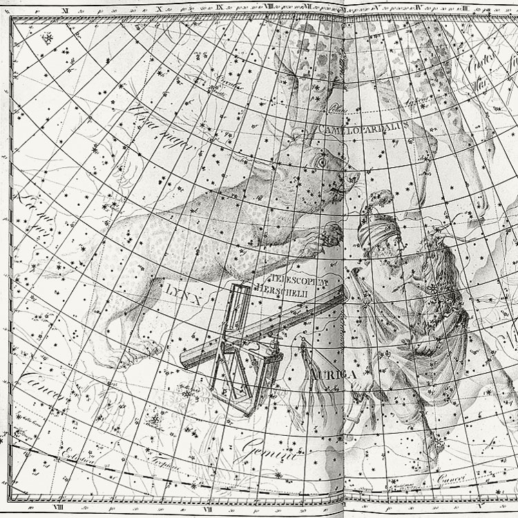 Portion of Bode's Uranographia showing the region near Lynx