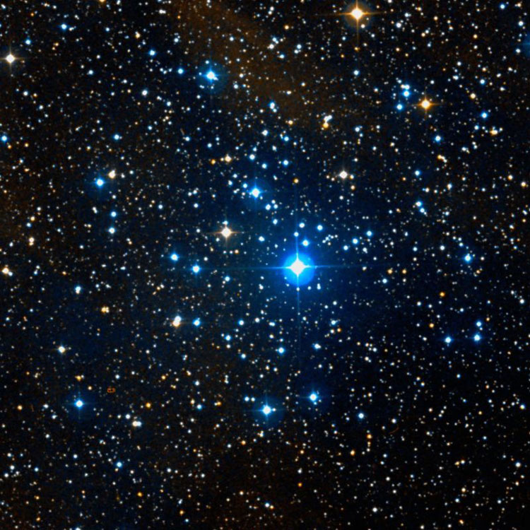 DSS image of region near open cluster NGC 1027