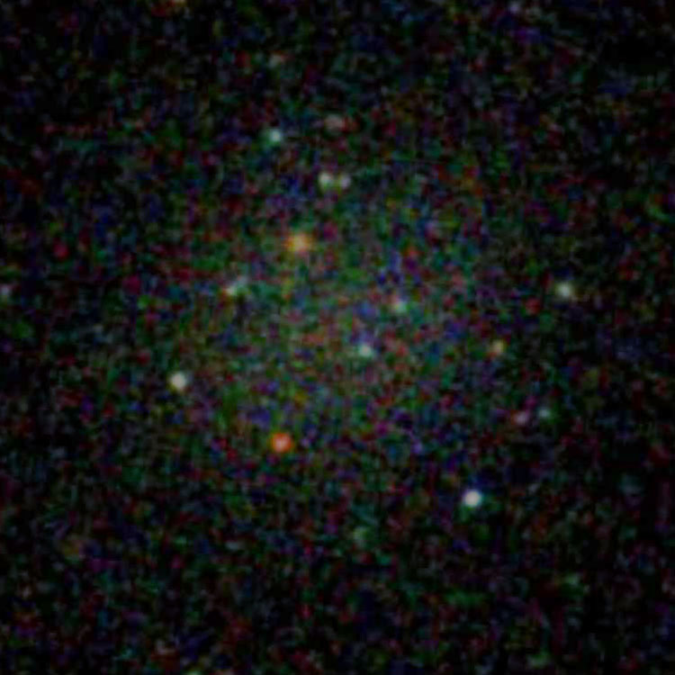 SDSS image of ultra diffuse spheroidal galaxy PGC 3097693, also known as NGC 1052-DF2