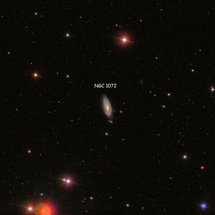SDSS image of region near spiral galaxy NGC 1072