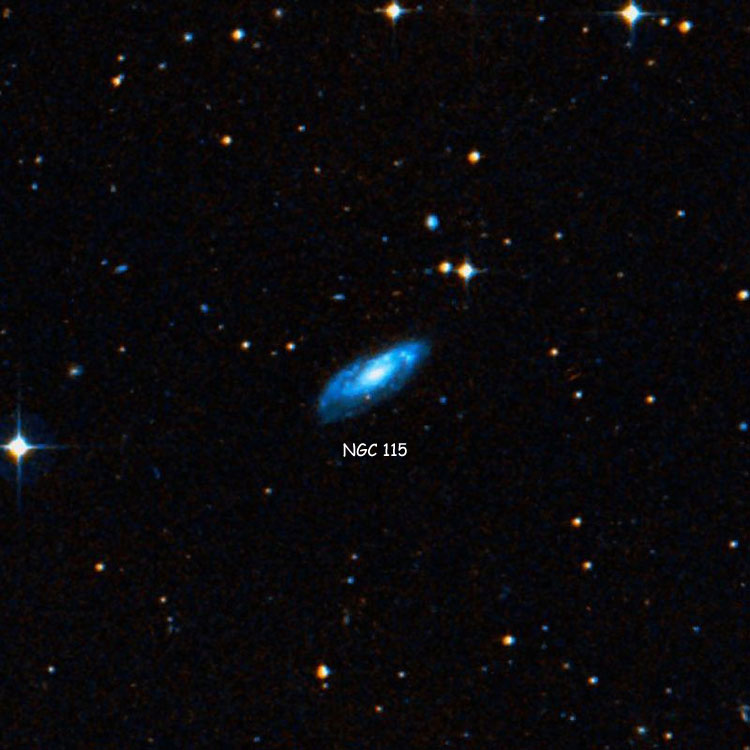 DSS image of region near spiral galaxy NGC 115