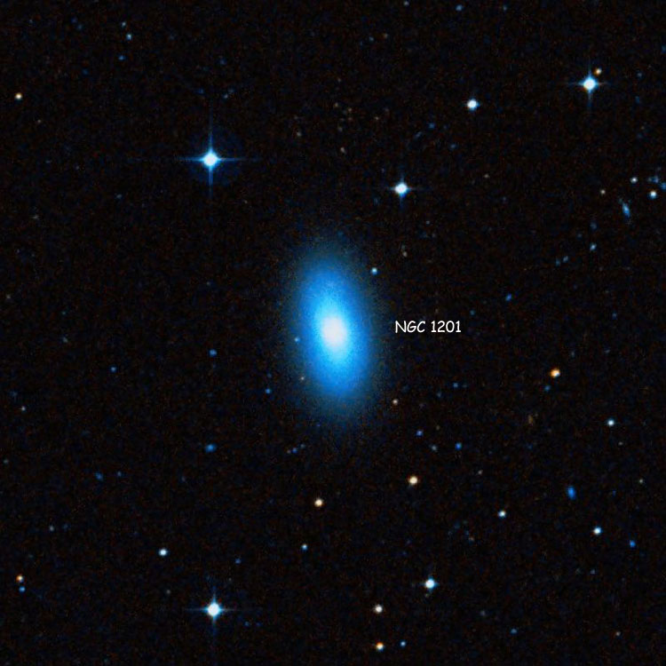 DSS image of region near lenticular galaxy NGC 1201