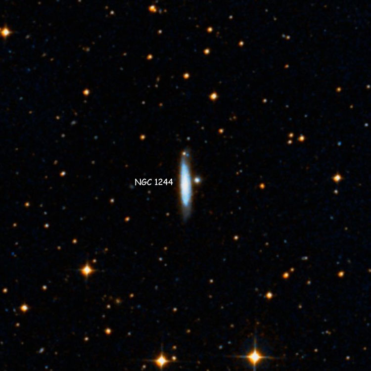 DSS image of region near spiral galaxy NGC 1244