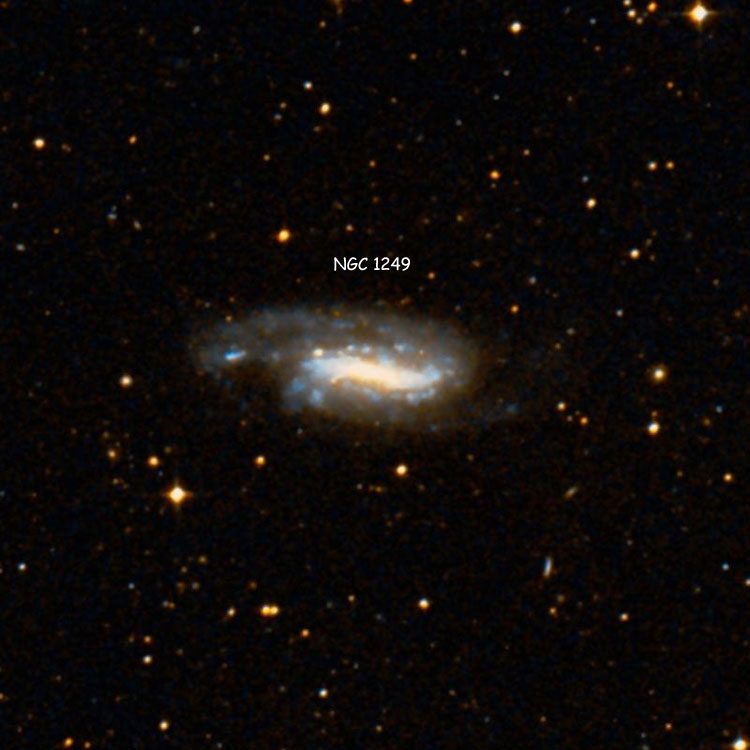 DSS image of region near spiral galaxy NGC 1249