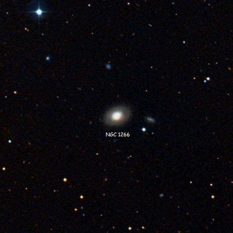 DSS image of region near lenticular galaxy NGC 1266